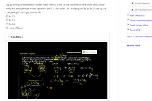 Maths Solved Example in Law Syllabus DLA DU LLB Online Course