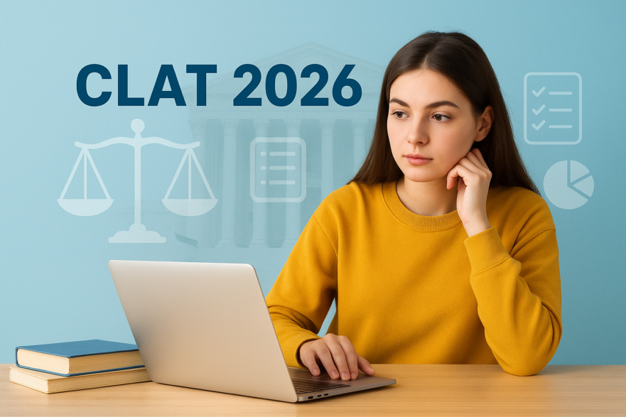 Student preparing for clat 2026 exam