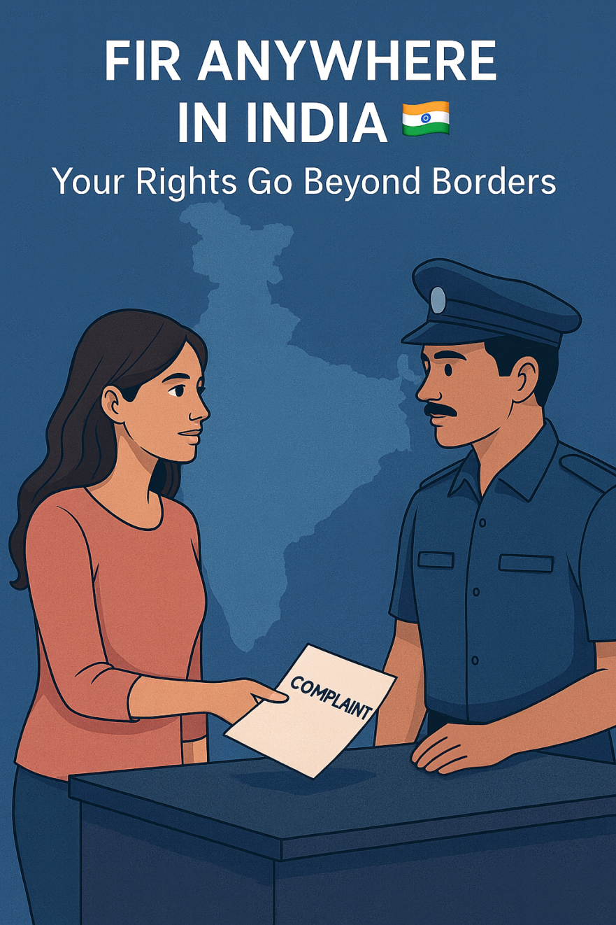 Illustration of zero fir being filed anywhere in India