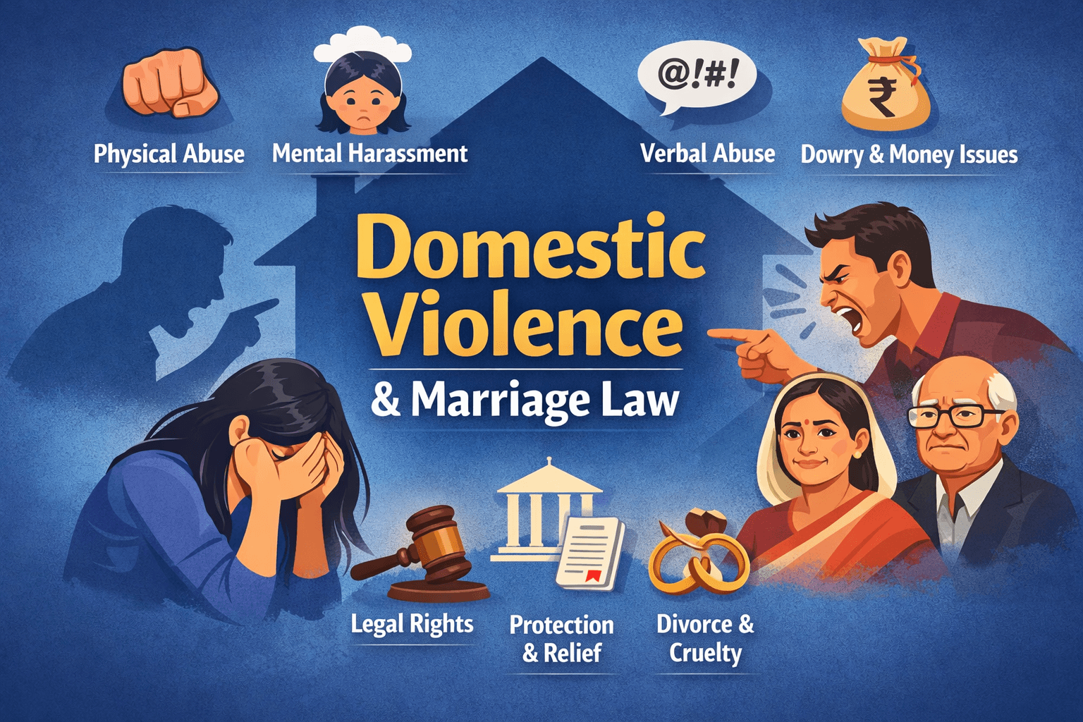 Illustration of DV Laws in India