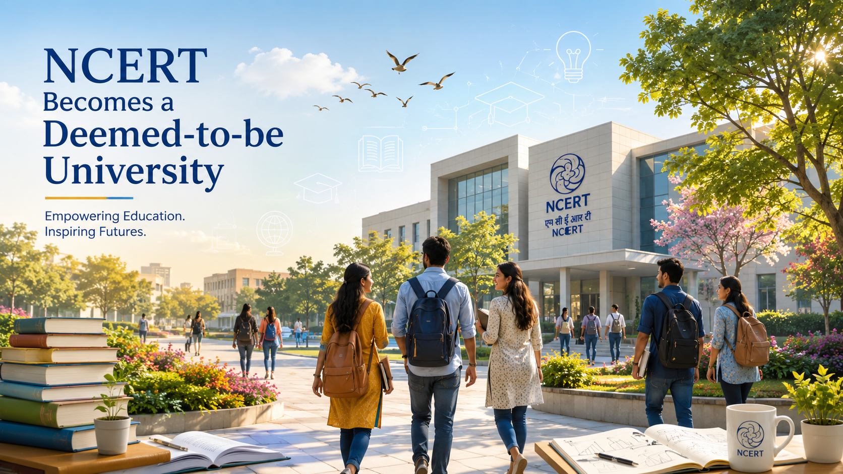 Illustration of ncert becomes a deemed university