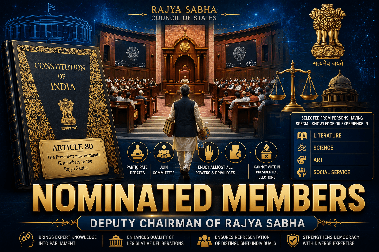 Illustration of nomination of rajya sabha members