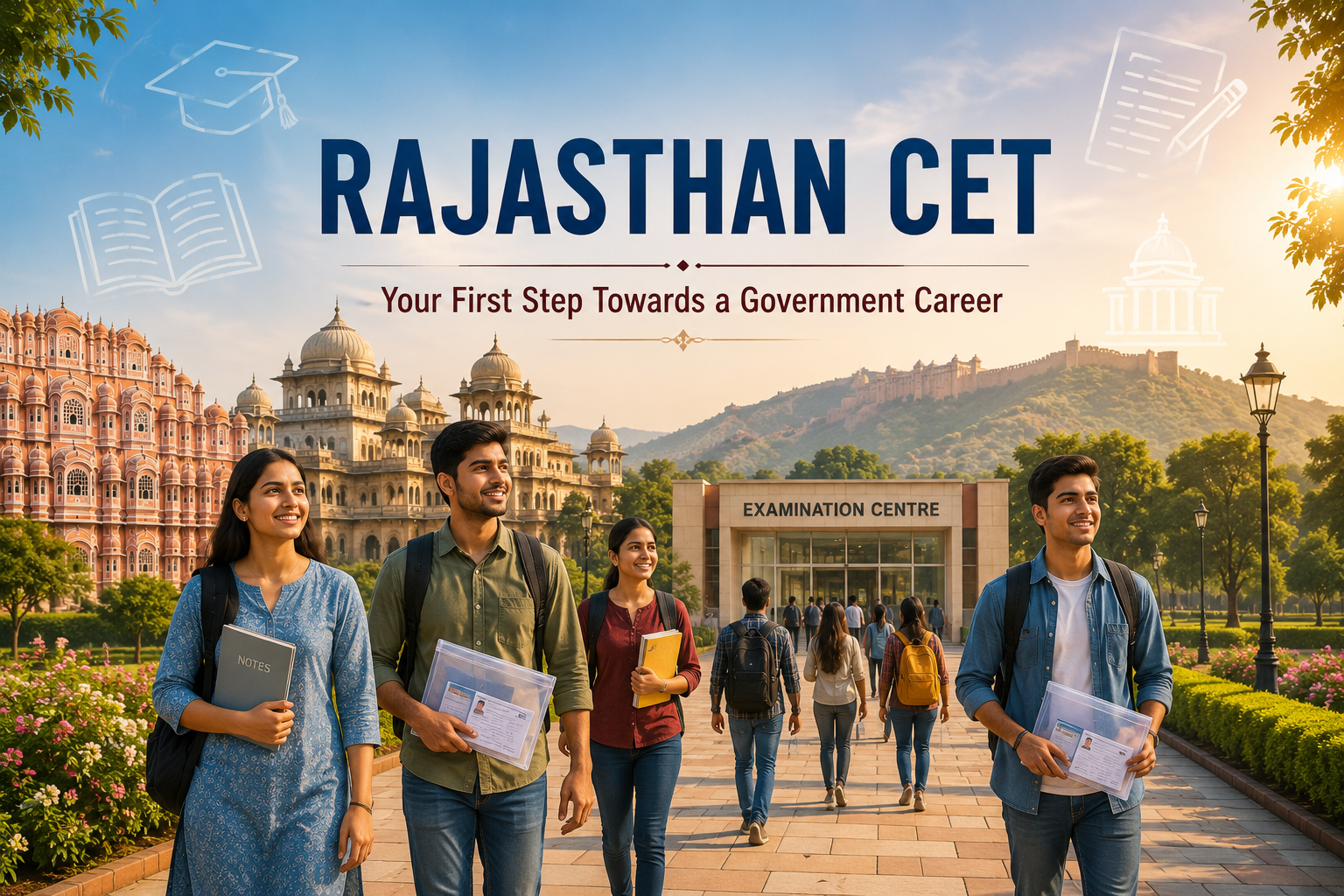 Illustration of rajasthan cet exam