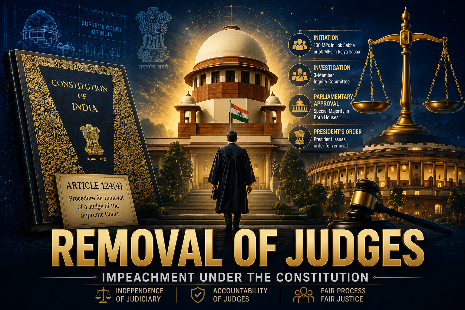 Illustration of removal of hc and sc judges
