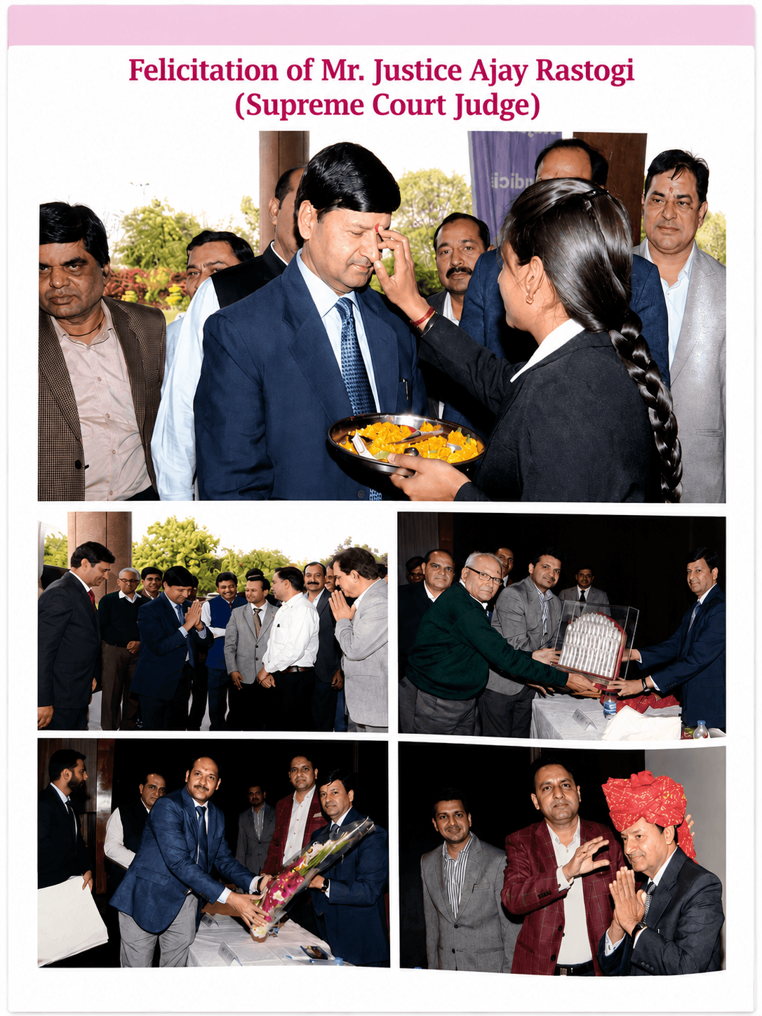 felicitation of SC judge